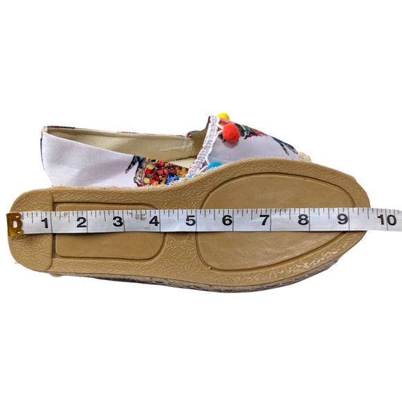 New Antica Sartoria Espadrilles Peep Toe Canvass Pom Poms Size Eur 39 US… - Picture 15 of 15